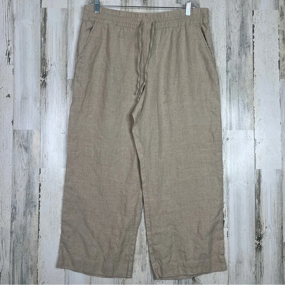 Tommy Bahama 100% Linen Pants Women's Size XL Pull-on Light Academia Lagenlook